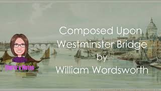 Composed Upon Westminster Bridge by William Wordsworth detailed analysis [upl. by Mont]