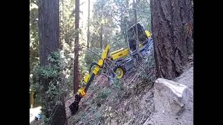 Menzi Muck M545x spider excavator climbs my hill [upl. by Phillips]