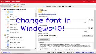 How to change the system font in Windows 10 [upl. by Anytsirk22]