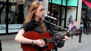 Dolly Parton Jolene Performed by Sarah Fitzsimon on Grafton Street [upl. by Eolc425]