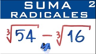 Suma y resta de radicales  Ejercicio 2 [upl. by Edris71]