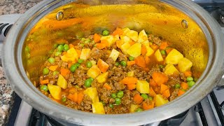 Minced Meat Stew Recipe  How To Make Minced Beef Stew With Vegetables  Terry’s Kitchen [upl. by Akinaj826]