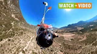 Paraglider narrowly avoids death after parachute fails to open [upl. by Nnaael]