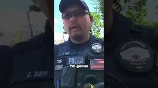 Public Sidewalk Showdown Citizen vs Police cops shorts audit [upl. by Ziguard]