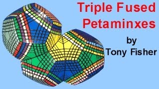 TRIPLE FUSED PETAMINXES  Insane Rubiks Cube type twisty puzzle [upl. by Otreblanauj]