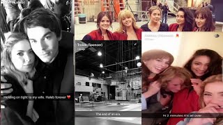 Pretty Little Liars Cast FINAL DAY ON SET PLLENDGAME 7x20 Cute amp Funny Moments  Haleb Ezria [upl. by Laise]