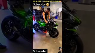 😰H2r vs yamah r15 in exhaust sound😱💫 bikerider ytshorts viralshort [upl. by Anaxor]