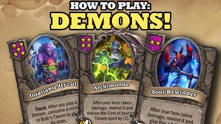 Demon Back to Basics Guide How to Win Hearthstone Battlegrounds Trinket Meta [upl. by Erme961]