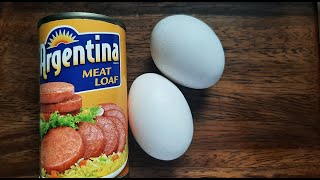 Meat Loaf and Itlog combinations canned meatloaf and egg [upl. by Eehtomit833]