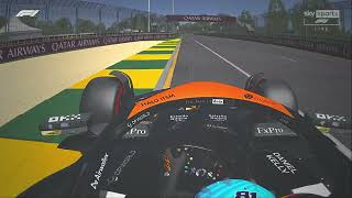 F1 2024 Oscar Piastri Onboard Cam flying lap through Melbourne assettocorsa [upl. by Enyawal]