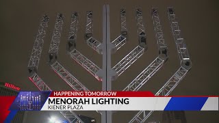 Kiener Plaza Hanukah Menorah lighting taking place Thursday night [upl. by Inalawi]