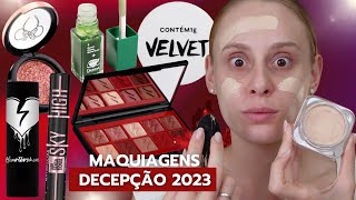 maquiagens que me decepcionaram em 2023 ESPERAVA MAIS [upl. by Ahtnams]