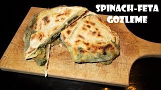 Gozleme with Spinach and Feta Cheese [upl. by Naiva]