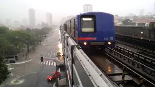 HD Metrô de São Paulo  Linha 1 Azul  Estação Parada Inglesa em Dia de Forte Chuva Parte 1 [upl. by Akiehsal]