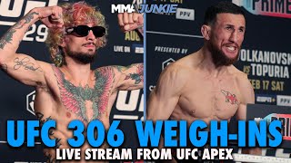 UFC 306 Official WeighIns from the UFC Apex in Las Vegas [upl. by Araccot102]