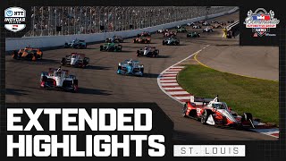 Extended Race Highlights  2024 Bommarito Automotive Group 500 from St Louis  INDYCAR SERIES [upl. by Ahsi]