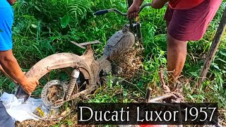 FULL RESTORATION OLD MOPED Abandoned Ducati Luxor 1957 50cc 1 [upl. by Delle]