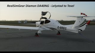 RealSimGear DA40NG Lelystad to Texel [upl. by Esertal]