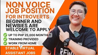 NONVOICE JOB PARA SA INTROVERTS NO EXPERIENCE  PHP 6156 PER WEEK  WORK FROM HOME  REMOTE WORK [upl. by Okajima]