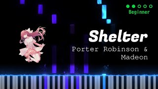 Porter Robinson amp Madeon  Shelter  Piano Tutorial  Sheet Music [upl. by Fein27]