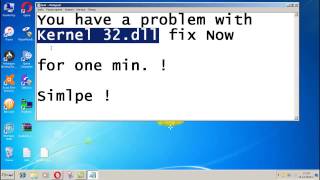 Simple Fix KERNEL32dll error Windows 7881 and 10 [upl. by Goldfarb]