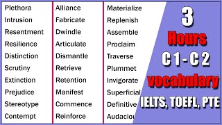 3 Hours of C1 and C2 Cambridge Advanced Vocabulary for IELTS TOEFL and PTE [upl. by Cy70]