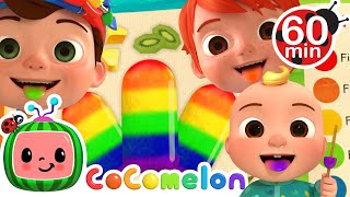 The Colors Song with Popsicles  1 Hour of CoComelon Songs  Moonbug Kids  Color Time [upl. by Fatsug]