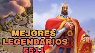 MEJORES COMANDANTES LEGENDARIOS 5511  RISE OF KINGDOMS ESPAÑOL [upl. by Oinolopa676]