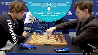 Too Solid vs Magnus  Carlsen vs Artemiev  World Blitz 2023 [upl. by Dmitri]