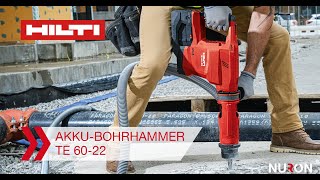 Der Hilti Nuron AkkuBohrhammer TE 6022 SDS Max  Eigenschaften und Vorteile [upl. by Annocahs]