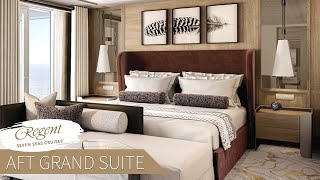 Regent Seven Seas Grandeur  Aft Grand Suite Full Walkthrough Tour amp Review  4K [upl. by Eckblad]