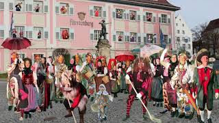 Donaueschinger Narrenmarsch der Stadtkapelle Donaueschingen und Narrenfiguren der DS Fasnet [upl. by Rol]