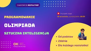 OLIMPIADA Informatyczna Programowanie PRZYGODA  BEZPŁATNE zdalne zajęcia dla nastolatków [upl. by Merralee84]