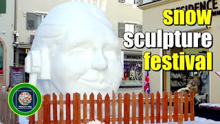 ☃️ Schneeskulpturen  Sculture di Neve  Snow Sculptures  Innichen  San Candido South Tyrol 2024 [upl. by Yvehc86]