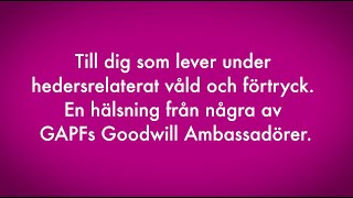 Till dig som lever under hedersrelaterat våld och förtryck [upl. by Akehsal]