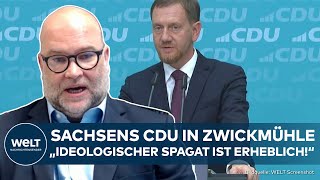 LANDTAGSWAHLEN CDU in der Zwickmühle  Koalition mit Linke und BSW in Sachsen [upl. by Hairu]