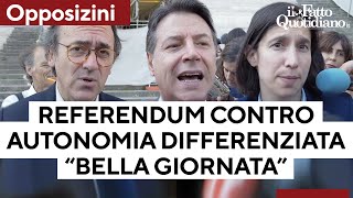 Opposizioni senza Calenda depositano il referendum contro lAutonomia Differenziata [upl. by Abbye]