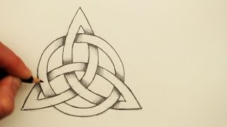 How to Draw a Celtic Knot The Triquetra with a Circle [upl. by Matthiew643]