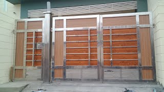 Steel ke Gate  How to Install acp sheet on modular Steel Gate [upl. by Iinden]