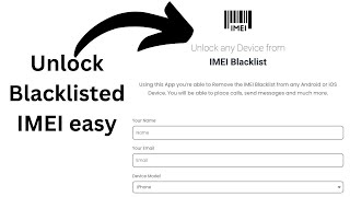 Online IMEI blacklist removal Tool All models eligible [upl. by Eatnoed]