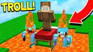 TROLLING YOUTUBERS ON MINECRAFT BEDWARS Minecraft Trolling [upl. by Nedyarb]