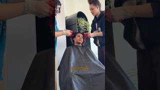 DYING MY COUSINS HAIR RED hairdye vlog curlyhair [upl. by Nika]