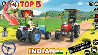 New Tractor Games 2024  High Graphics Tractor games  Top 5 Tractor Games [upl. by Adelbert]