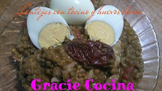 LENTEJAS CON TOCINO Y HUEVOS DUROS [upl. by Enahc]