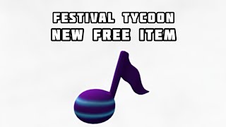 How To Get The Notehead in Festival Tycoon  ROBLOX FREE ITEM [upl. by Ahsimat992]