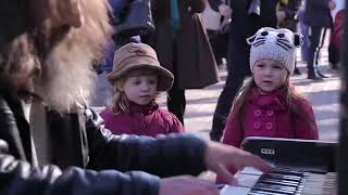 Homeless Man Plays Street Piano Beautifully in Kiev  streets journey News [upl. by Nhguavaj]