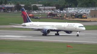 Delta Air Lines 757300 Takeoff Minneapolis Intl HD [upl. by Spancake]