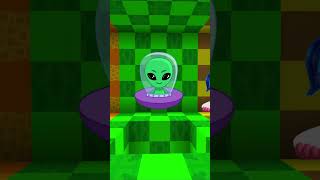 Hole Leads To Inside Out 2🎲🧡 vs Green Alien💚👽 x Sprunki Incredibox🎸💃  OHIO End minecraft shorts [upl. by Elleynod843]