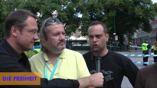 Sieben deutsche Islamkritiker beim CounterJihad in Stockholm 492012 [upl. by Alysoun]