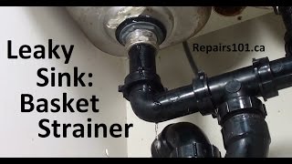 Leaky Sink Basket Strainer  How to Fix The Most Common Leak [upl. by Naples]